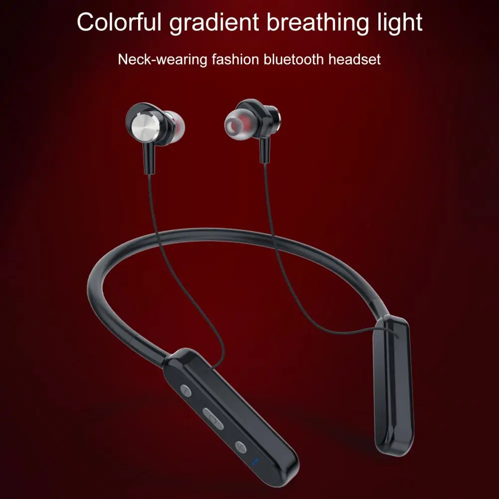 

G20 Bluetooth-compatible Headset Lightweight Ergonomic Design ABS Wireless Hanging Neck Stereo Magnetic Storage Earphone for Spo