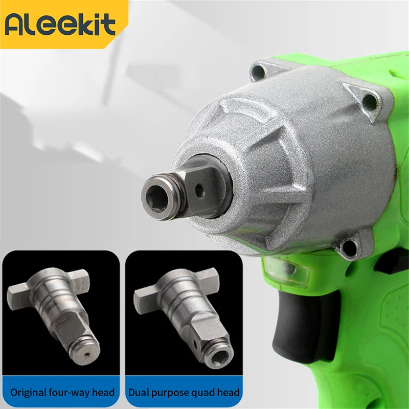 

Электрический бесщеточный ударный гайковерт Aleekit с валом, беспроводной ударный гайковерт для дрели, торцевой адаптер, ударный гайковерт с валом