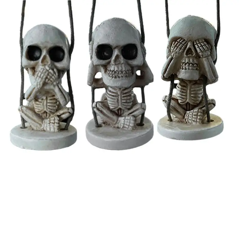 

Подвесное украшение в виде черепа для автомобиля, подвеска в виде черепа для автомобиля, подвеска для салона, зеркало заднего вида, очаровательные аксессуары на Хэллоуин