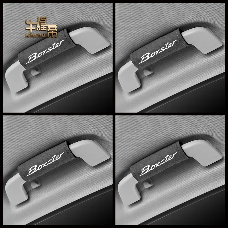 

Suede Car Roof Handle Protective Sleeve For 718 911 Boxster Cayman Interior Door Handle Protector Cover Pull Gloves Accessories