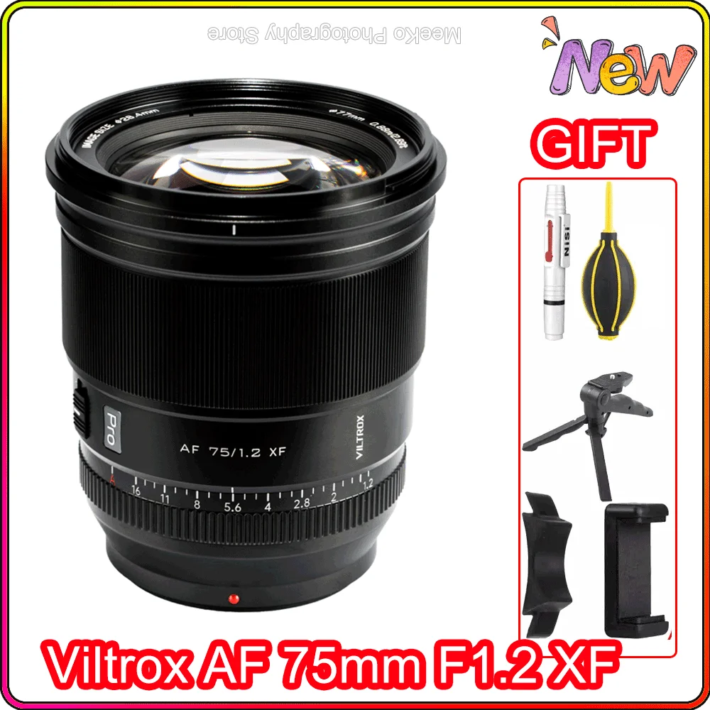 

Viltrox 75mm F1.2 AF Auto Focus Large Aperture Lens for Fujifilm XF mount Camera for Fuji X X-T4 T100 X-H2S XT30 X-Pro3