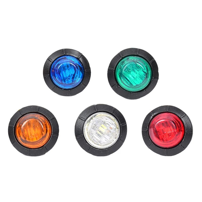 

10pcs LED Indicators 24V Round Trailer Side Marker Light Truck Turn Signal Lamp