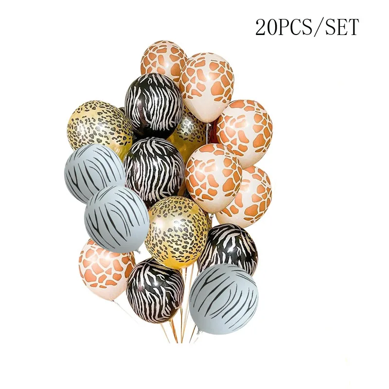 3 шт./компл. милый фольгированный воздушный шар в виде жирафа слона леопарда