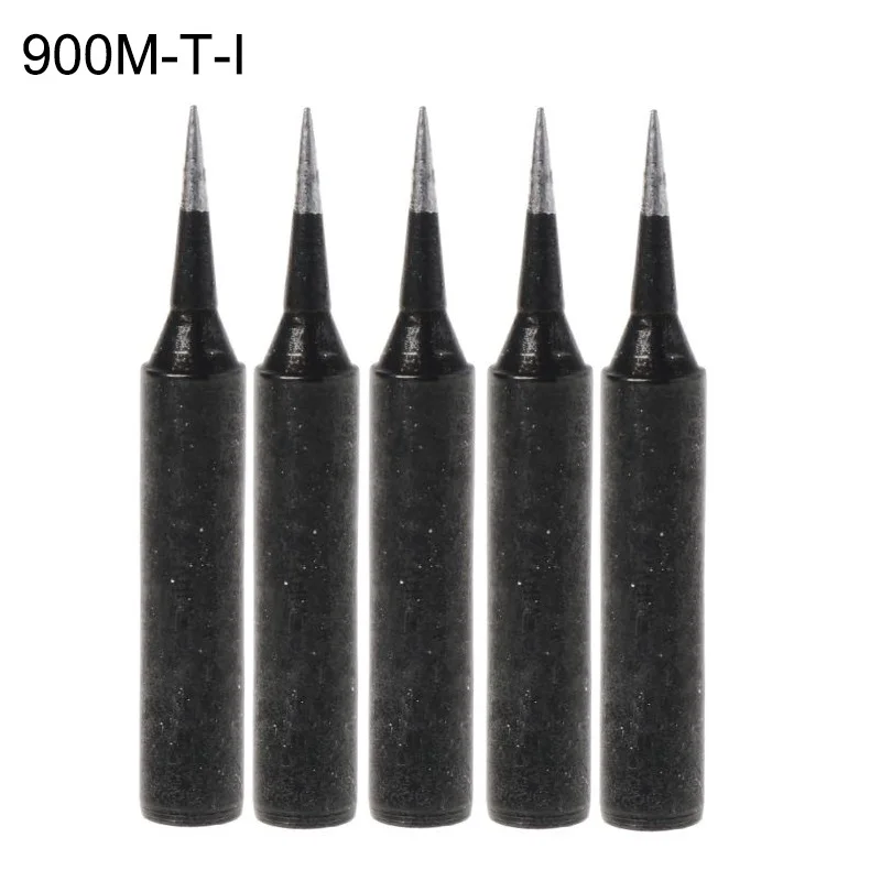 

5Pcs 900M-T Copper Lead Free Soldering Iron Tips SI/I/B/K/2.4D/1C Welding Head For Hakko Saike 936 852d 909D Soldering Station