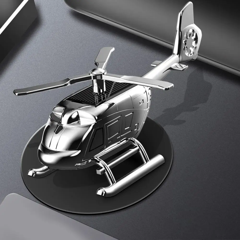 

Car Fragrance Diffuser Ornament Solar Powered Helicopter Shape Rotation Blade Solid Aromatherapy Decoration