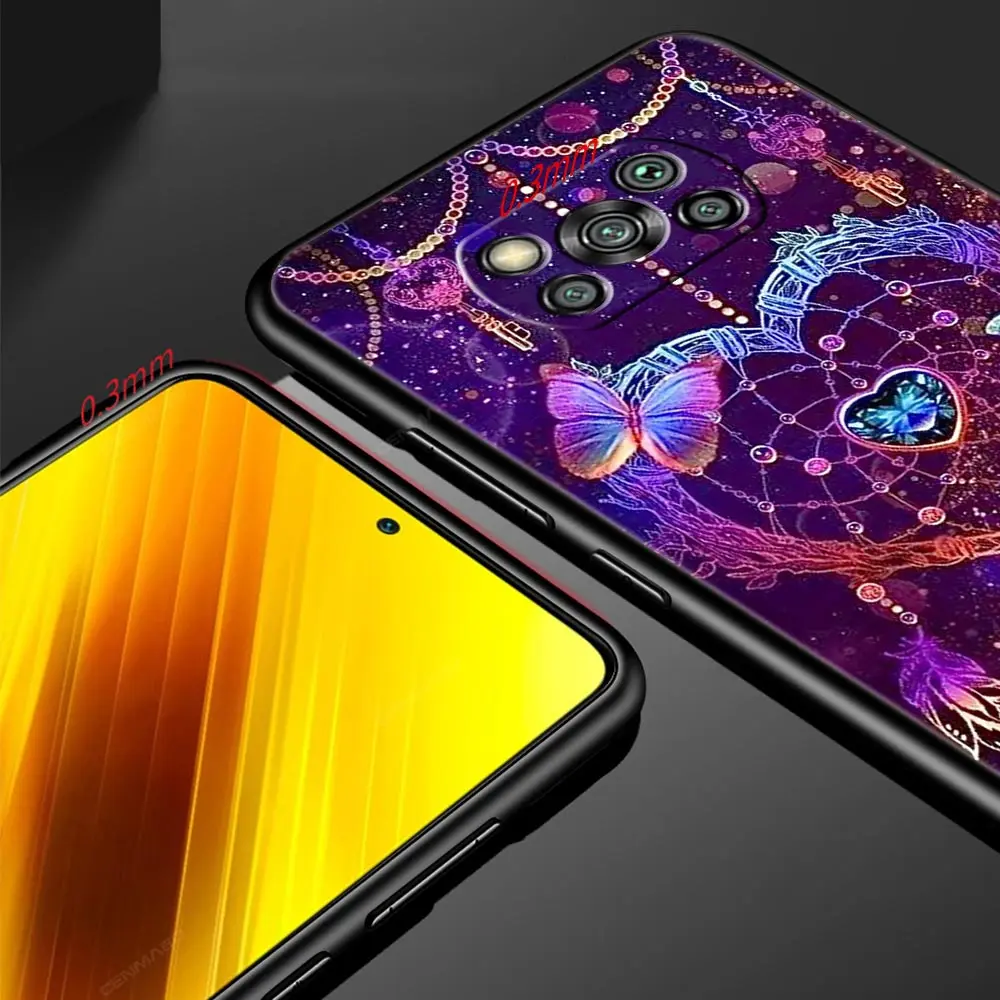 Фото Чехол для телефона Xiaomi Poco F7 F6 F5 F4 F3 X7 X6 X5 X4 X3 NFC M4 C51 C55 GT 5G, мягкий чехол из ТПУ, милый чехол-капас с мандалой и ловцом снов №3