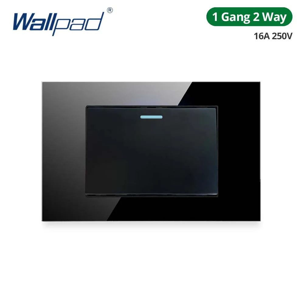 

Wallpad черный двухсторонний выключатель 1-4 клавиши