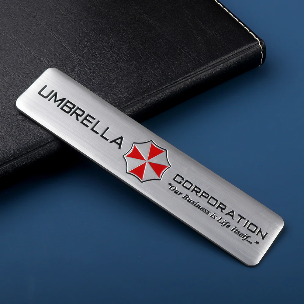 

3D Aluminum Alloy Car Badge Umbrella Corporation Emblem Auto Accessories Body Decal Stickers For VW Ford Citroen Volvo Suzuki