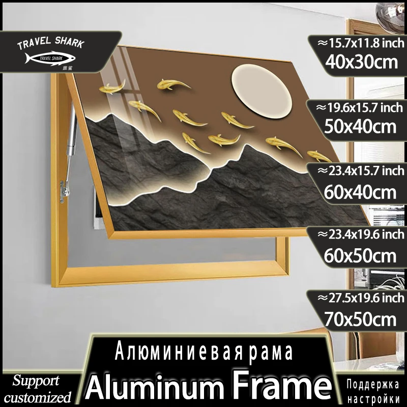 

Travel Shark Nordic Decor Paintings of Electric Box Hanging Poster Modern Home Pictures Wall Art Mural Lift The Lid With Frame