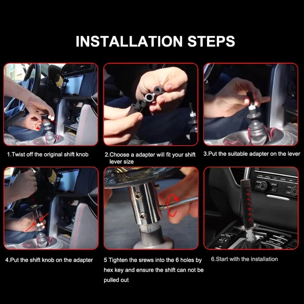 Универсальная ручка переключения передач самурайского меча JDM 100 мм 150 200 Катана