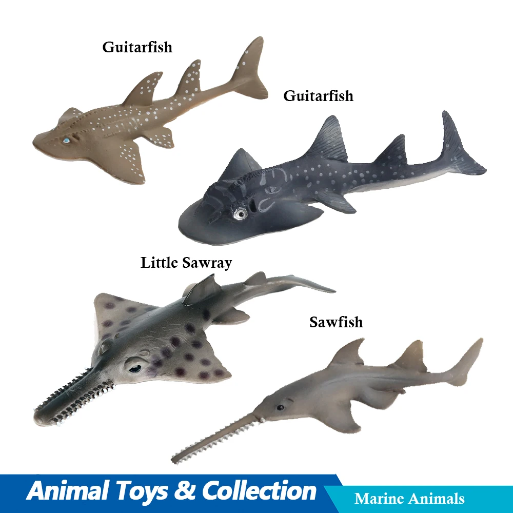 

Sea World Guitarfish Fish Ocean Figures Animal Figurines Anime Actions Figure Collection Plastic Animals Toy Novel Children Toys