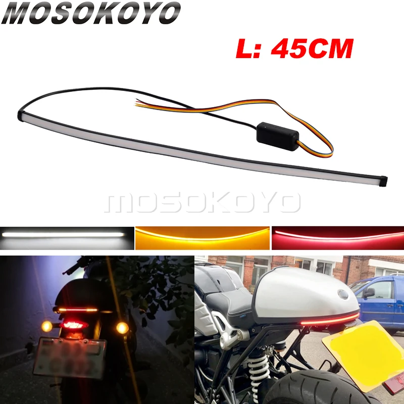 

Универсальные модифицированные ленты для мотоциклов и автомобилей, световой сигнал поворота, задний фонарь, задний фонарь, декоративная де...