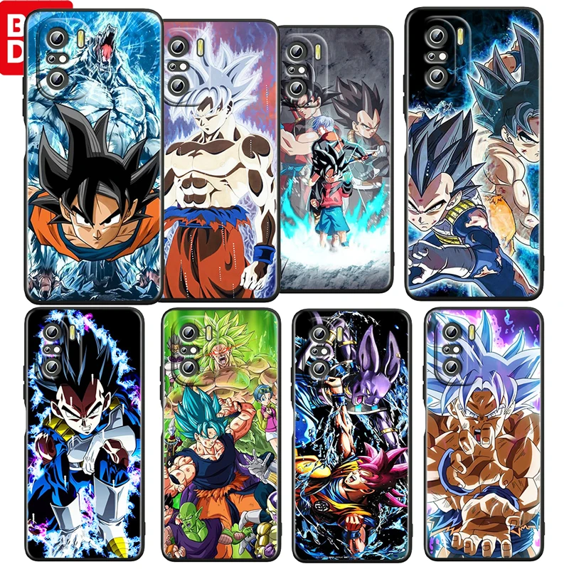 

Hot Japan Anime Dragon Ball For Xiaomi Redmi K50 K40 Gaming K30 K20 Pro 5G 10X 9T 9A 9C TPU Soft Black Phone Case Fundas Coque
