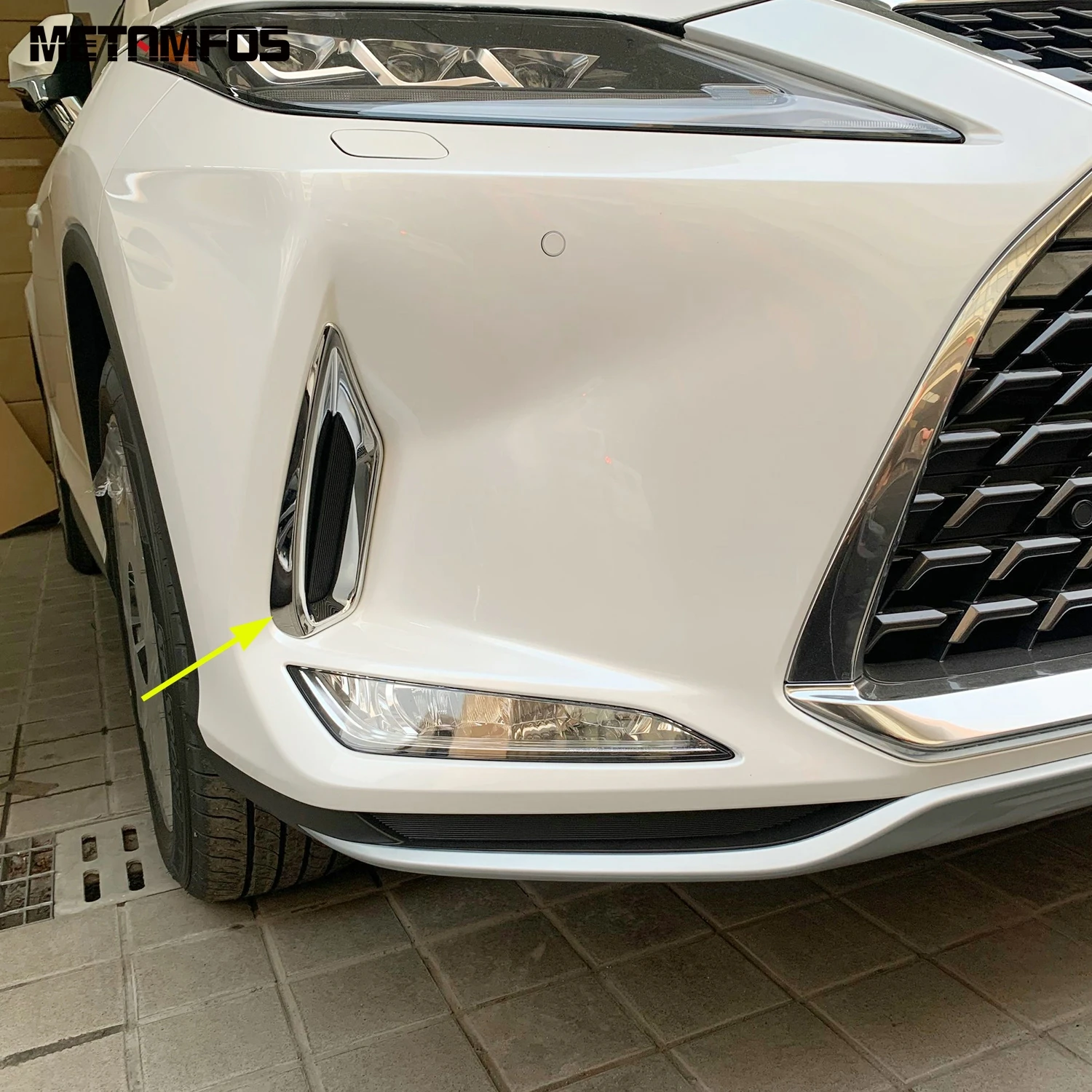 Für Lexus RX 200T 350 450H 450HL 2020 2021 2022 Chrom Vorne Nebel Licht Lampe Kühlergrill Abdeckung Trim aufkleber Zubehör Auto Styling