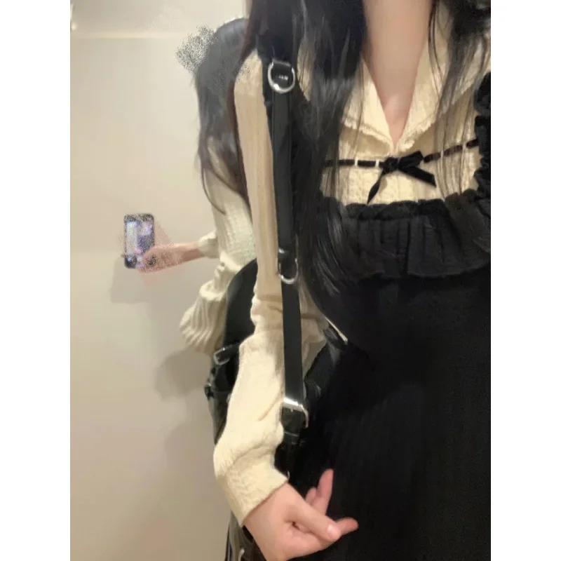 Французское винтажное двухсекционное жаккардовое платье с цветными блоками