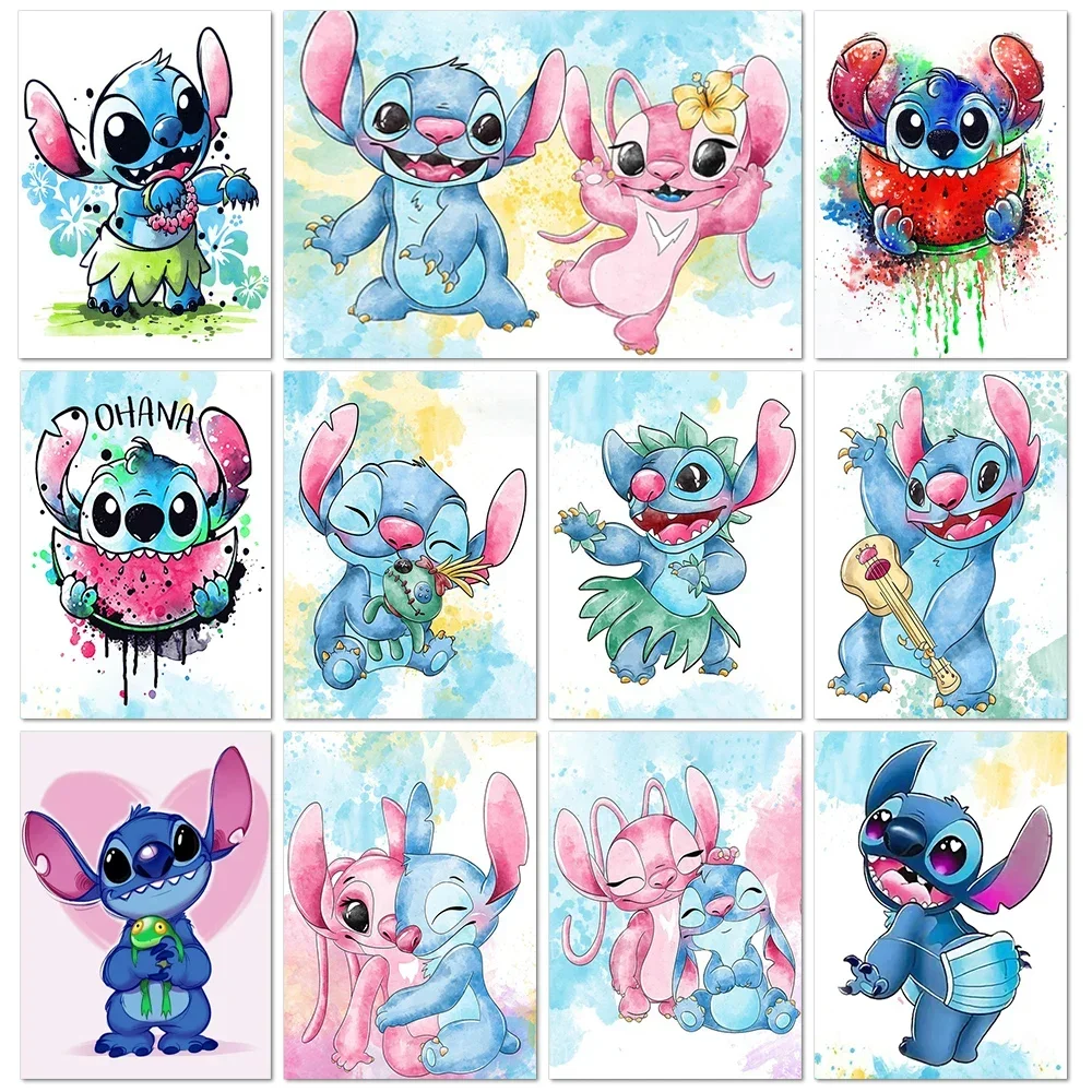 Disney Stitch алмазная живопись мультфильм украшение для детской спальни 5D Diy полная