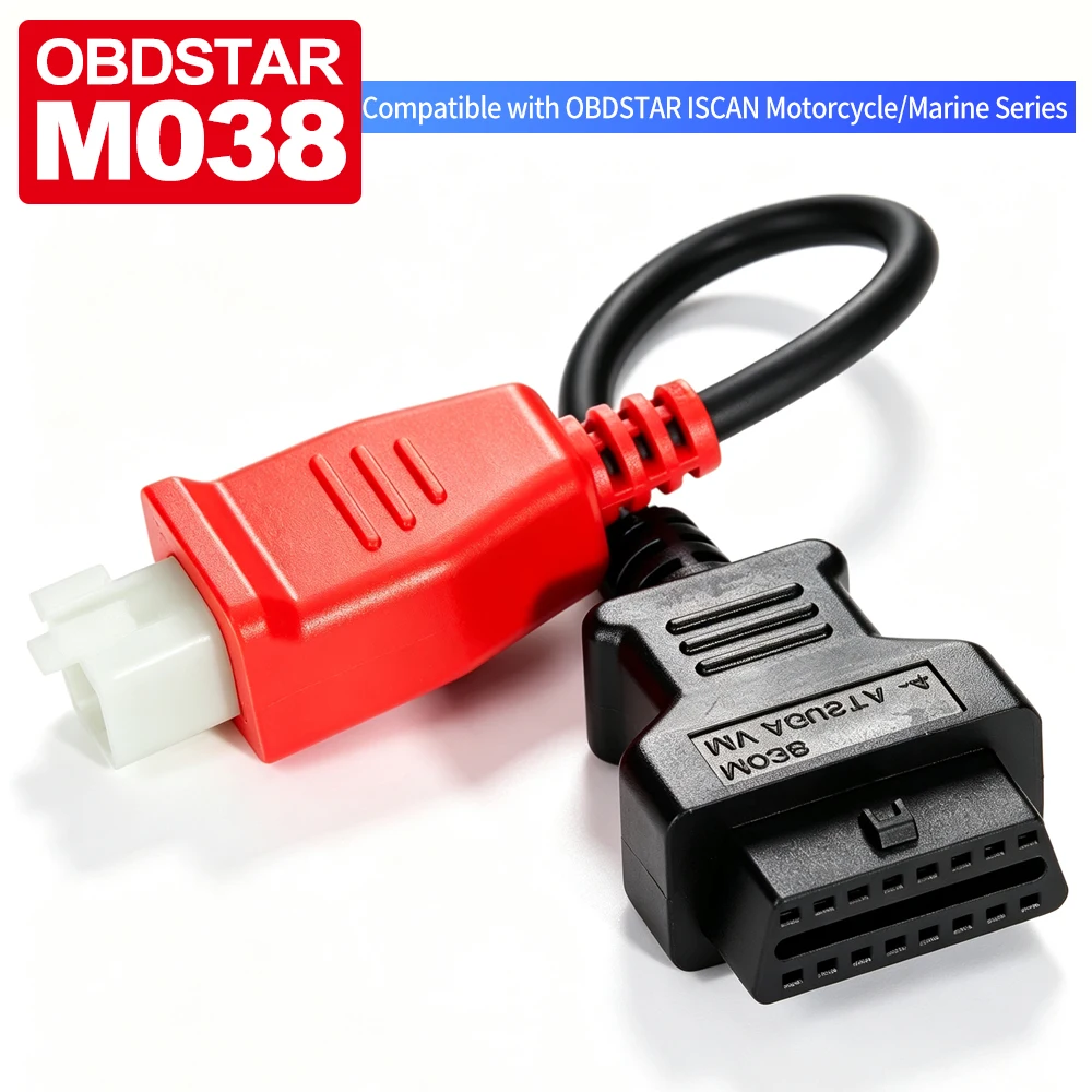 Фото Кабель OBDSTAR M038 для диагностики мотоциклов/судов серии ISCAN, 4-контактный разъем, 16-контактный адаптер, инструмент для диагностики неисправностей №1