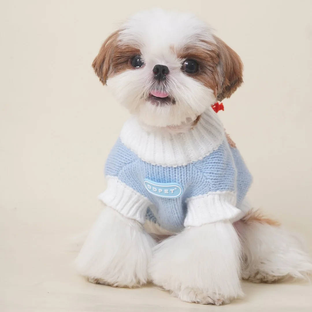 Свитер для домашних животных с медведем осень/зима трикотажная Базовая рубашка