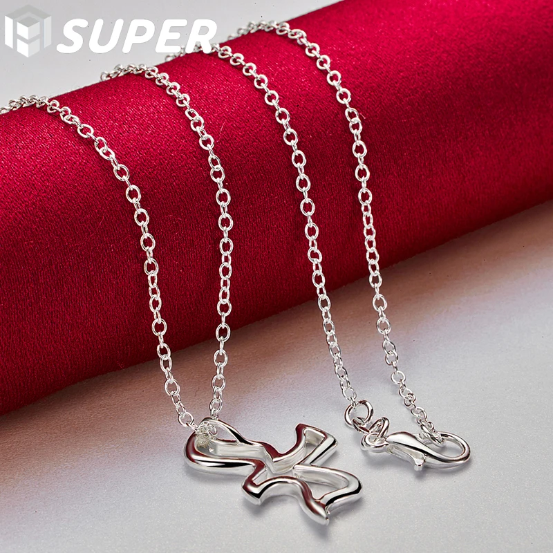 Женское ожерелье из серебра 925 пробы с подвеской в виде птицы