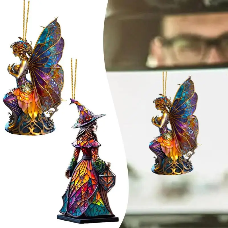 Хэллоуин автомобиль ведьма Шарм фигурка ведьмы подвесная кукла DIY украшения