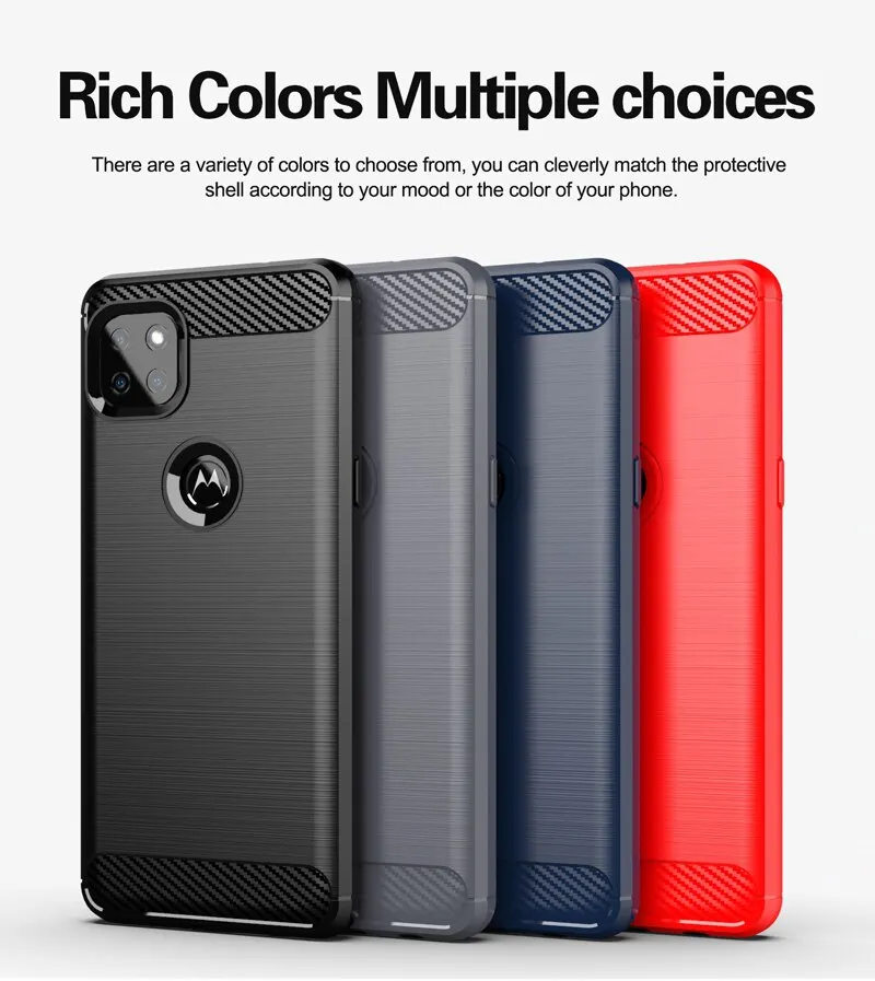 

Противоударный чехол для Moto G 5G One 5G ACE, резиновый силиконовый чехол с матовой текстурой, чехол для телефона из углеродного волокна