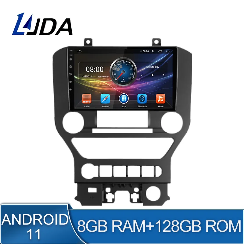

Автомобильный мультимедийный плеер 8G + 128G Android 11 для FORD MUSTANG 2015 - 2019 GPS-навигация 2 Din автомобильный радиоприемник стерео головное устройство DSP...