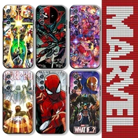 avengers spider man marvel comics for xiaomi redmi 10 note 9 10 pro 5g 9t 10s phone case back liquid silicon funda soft black