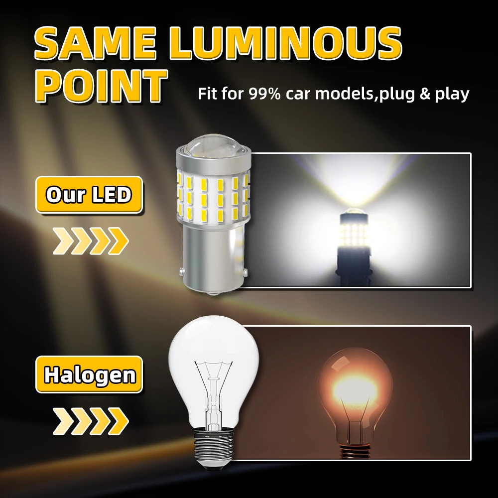 2 шт. автомобильные лампы 6000K 1156 BA15S P21W светодиодный фары заднего хода для Mercedes Benz