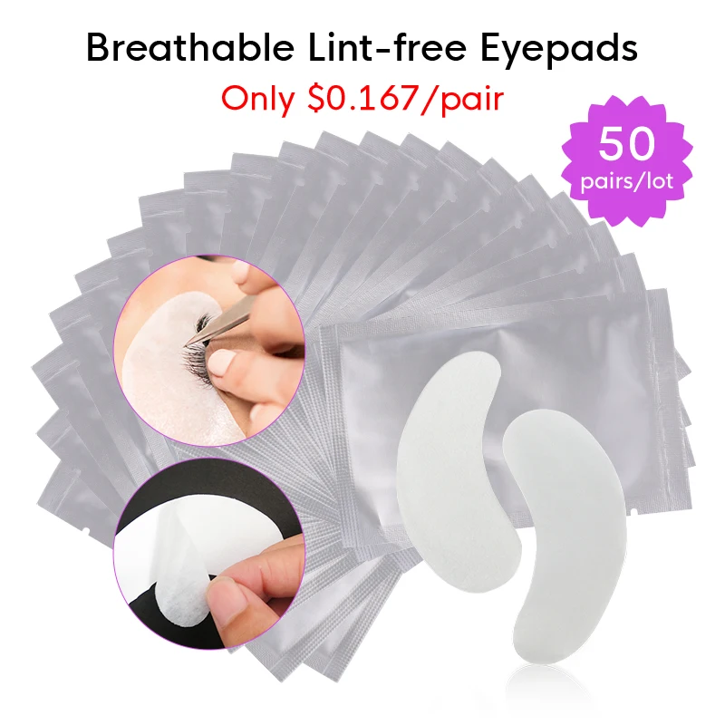 Korea Lint Free Patches Eyelash Under Eye Pads hydrogel eye patch for Eyelash Extension Patches Eye Make Up Tools
