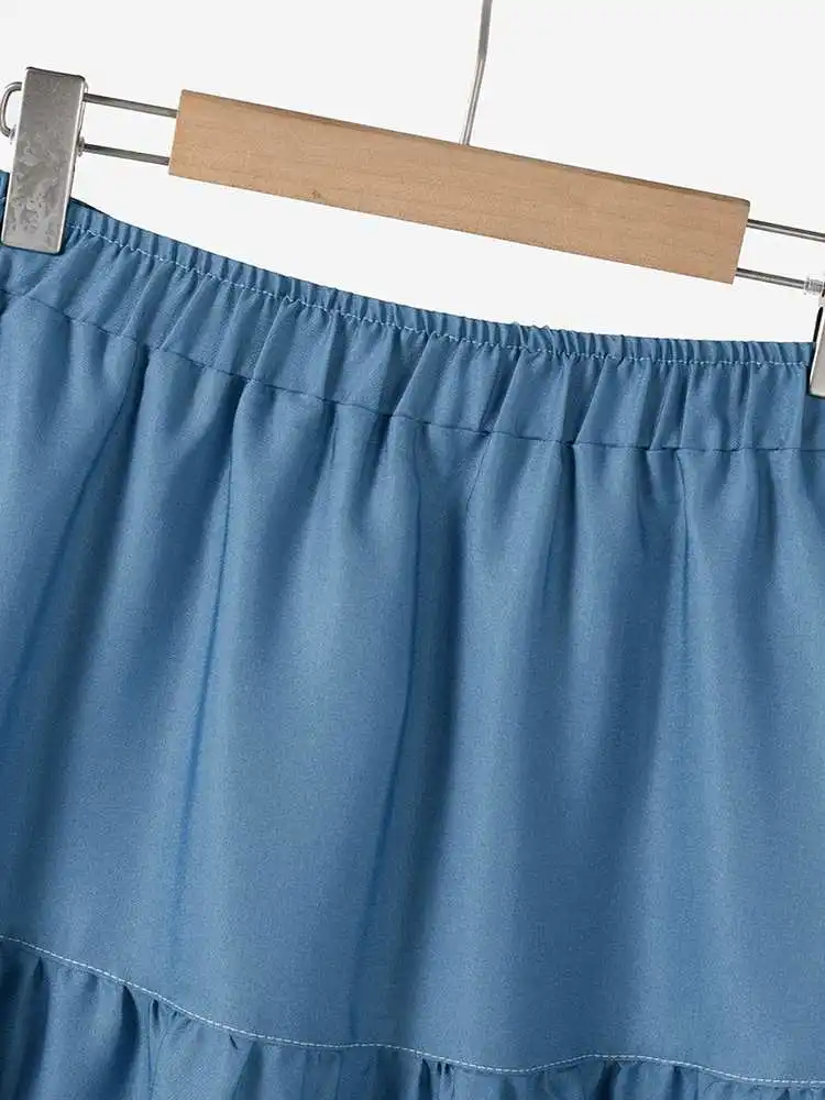 Женская длинная юбка с эластичным поясом ZANZEA