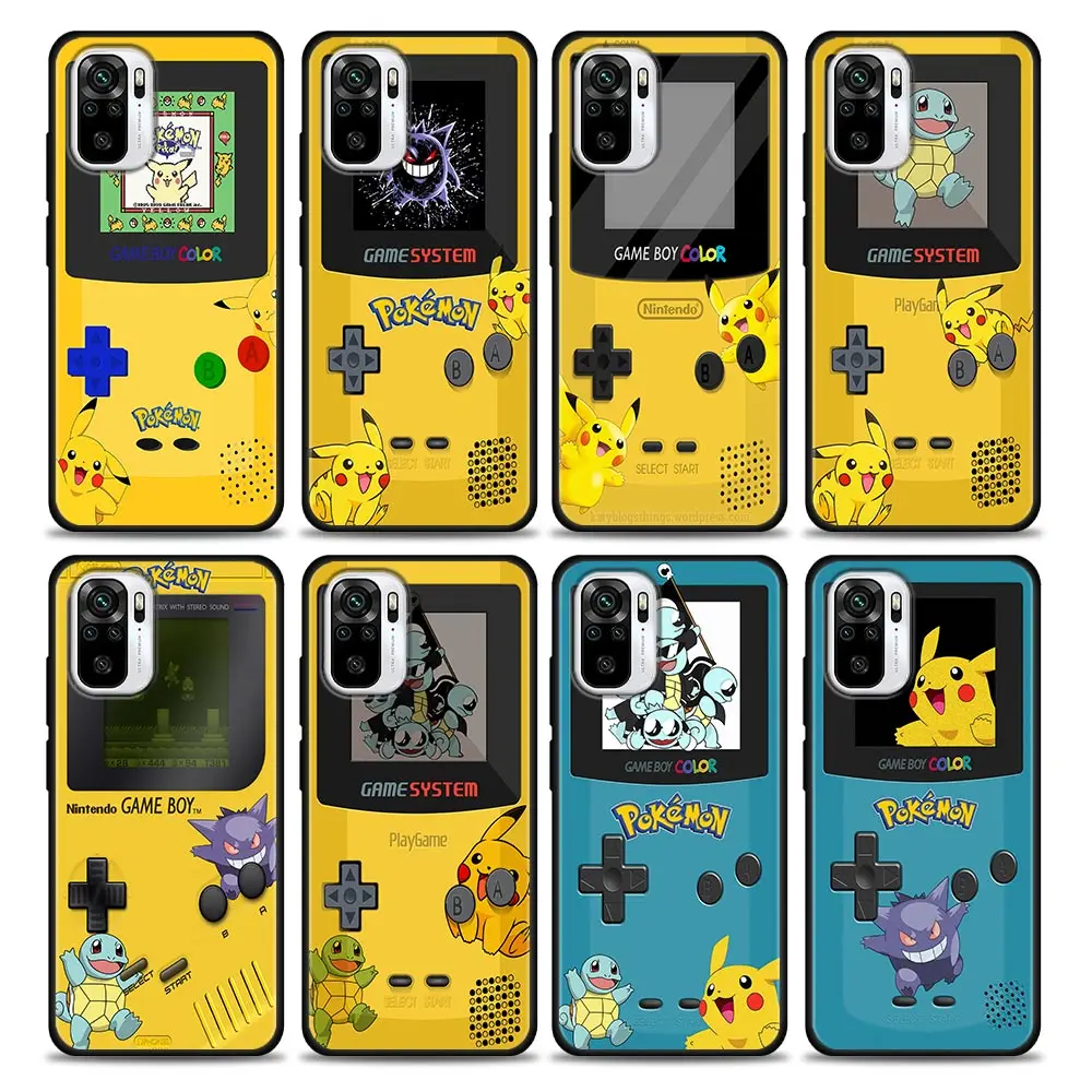 

G-GameBoys-P-Pokemons-Pikachus Silicone Phone Case For Xiaomi Redmi Note 10 Pro 8 9 11 Pro Plus 7 8T 9T 10S 11S 11 5G Soft Cover