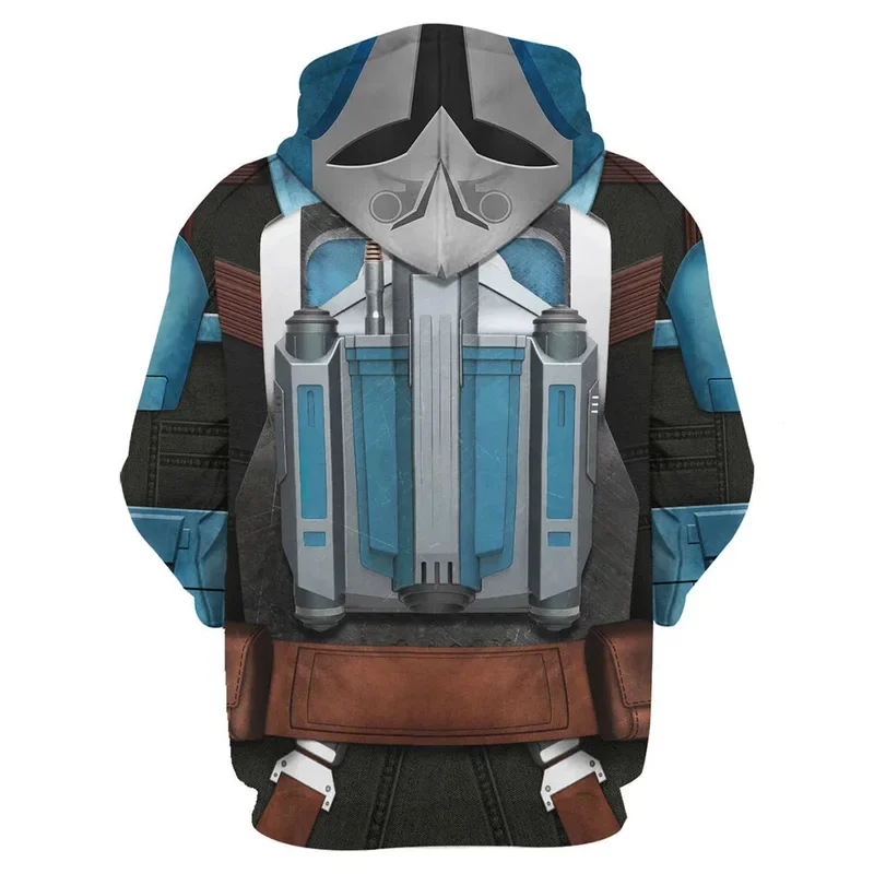 Bo Katan Kryze Косплей Аниме Толстовка с 3D принтом капюшоном Мужчины Женщины