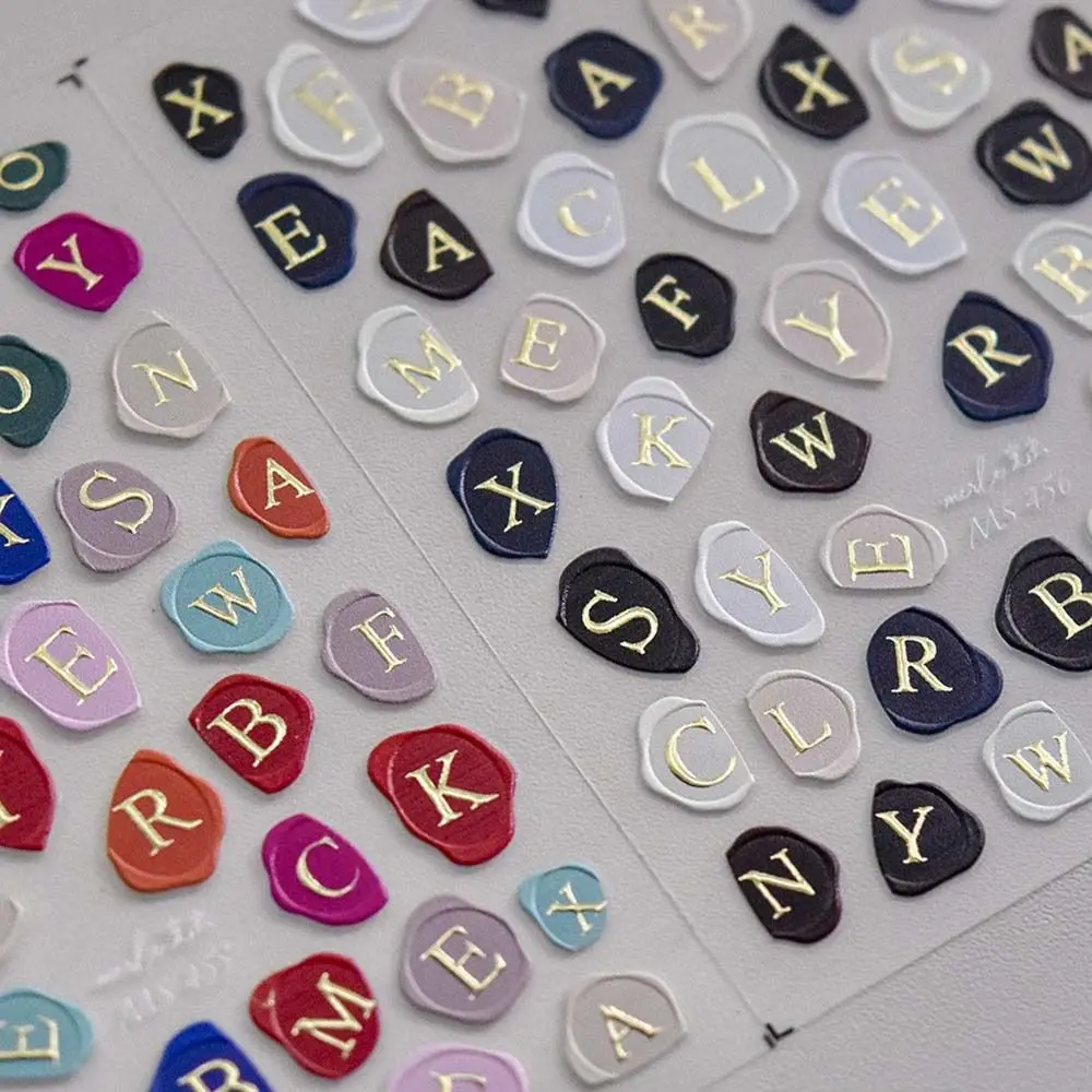 

Блестящие украшения для ногтей с бронзовыми английскими буквами