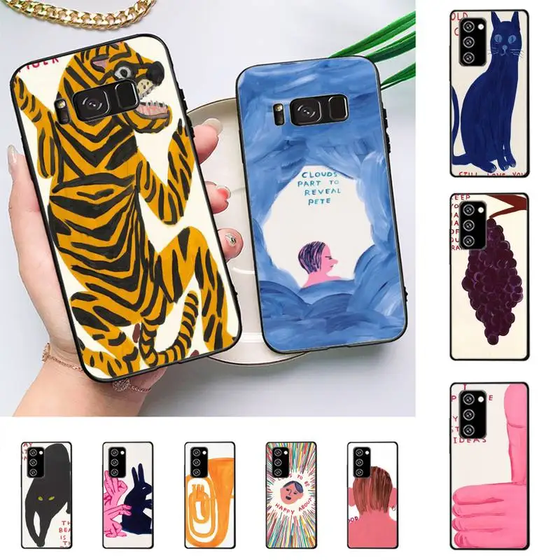 

D-DavidS-S-Shrigley Visual Arts Phone Case For Samsung Note 8 9 10 20 pro plus lite M 10 11 20 30 21 31 51 A 21 22 42 02 03