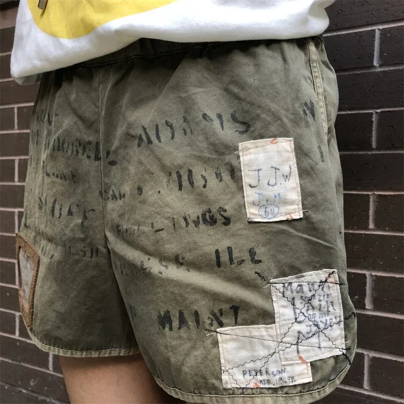 21SS KAPITAL Hirata Hohiro с надписью используемые эластичные талии тяжелые стирки
