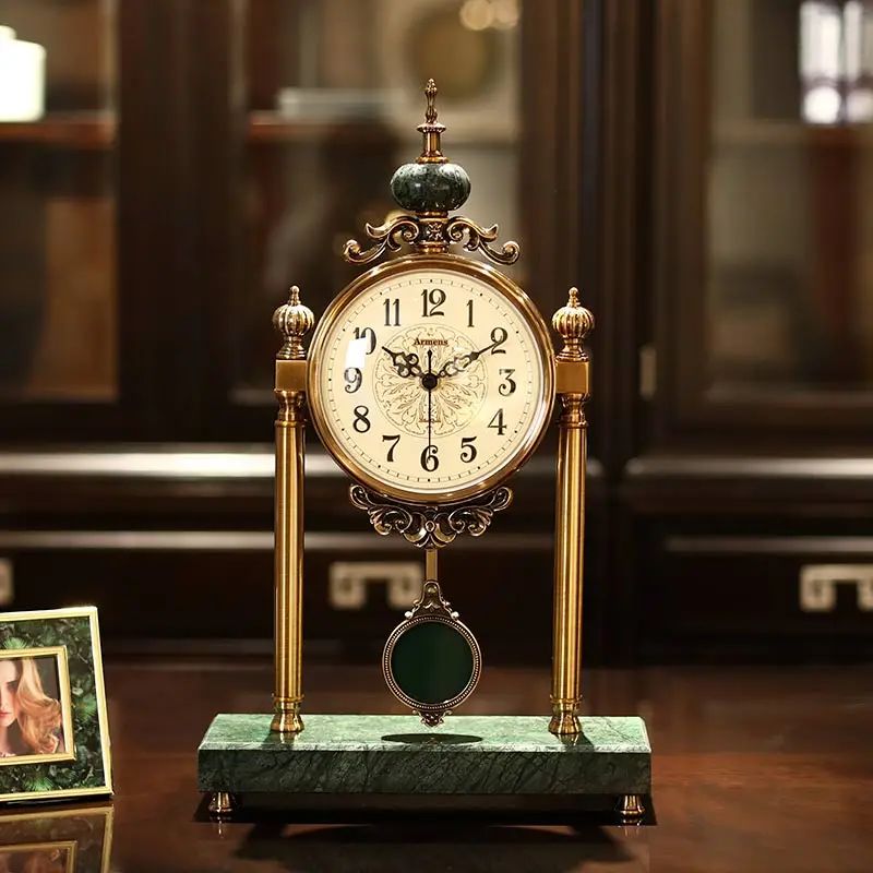 

Креативные настольные часы с маятником для гостиной, роскошные настольные часы с подвижным механизмом, настольные часы с подсветкой