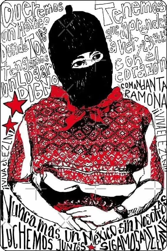 Comandanta Ramona-The Zapatista Army of National Liberation Металлический принт Металлическая жестяная