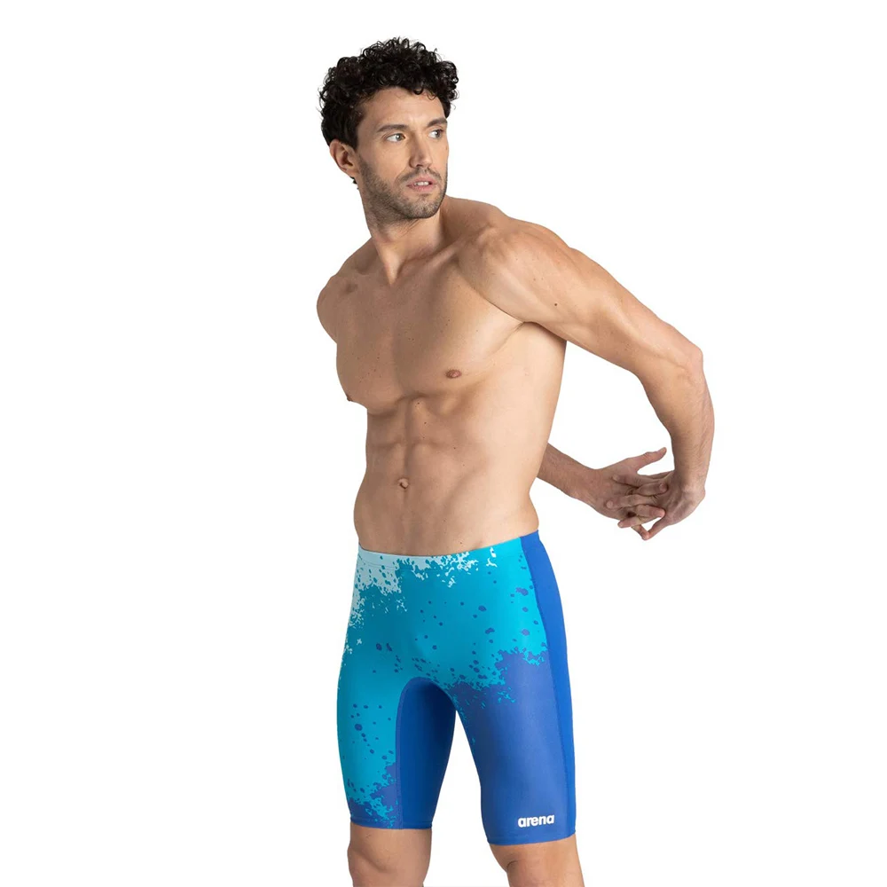 

New Summer Mens Swim Jammer Training Swimsuit Beach Swimming Quick Dry Trunks Swimwear Jammer Tights Surfing Diving Lycra Shorts