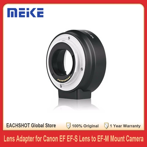 Кольцо-адаптер объектива Meike MK-C-AF4 с автоматической фокусировкой для объектива Canon EF EF-S на камеру EOS M с креплением EF-M