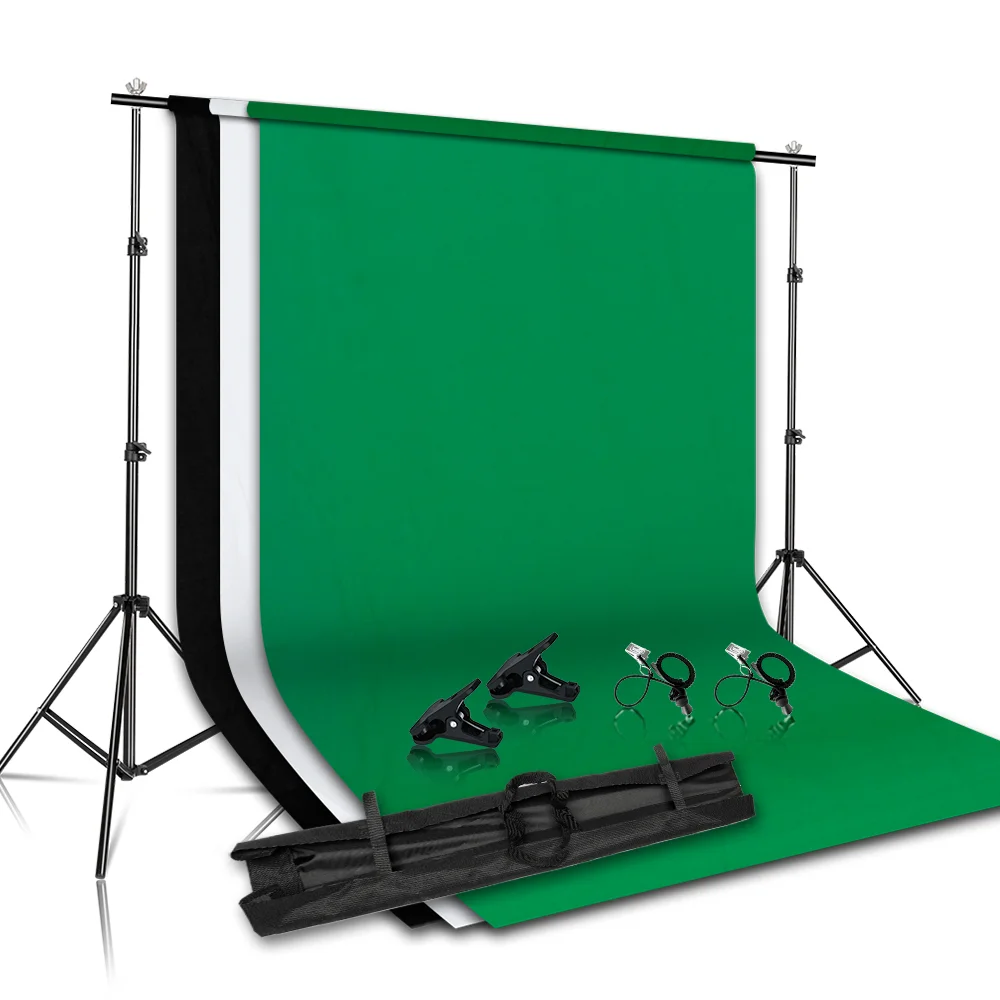 SH Photography Background Stand Kit With Adjustable Stand Support System Backdrops for Photo Studio Chromakey Green Screen Frame