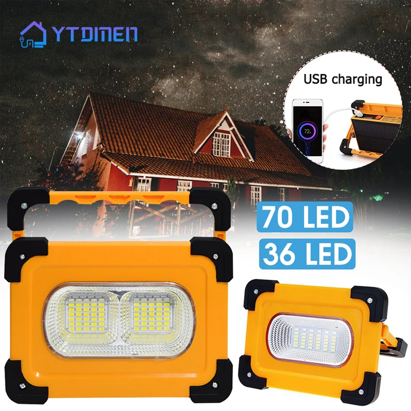 

350W LED Rechargeable Solar Floodlight 4 Light Modes Adjustable Magnet Camping Lantern Outdoor Portable Searchlight 11000mAh