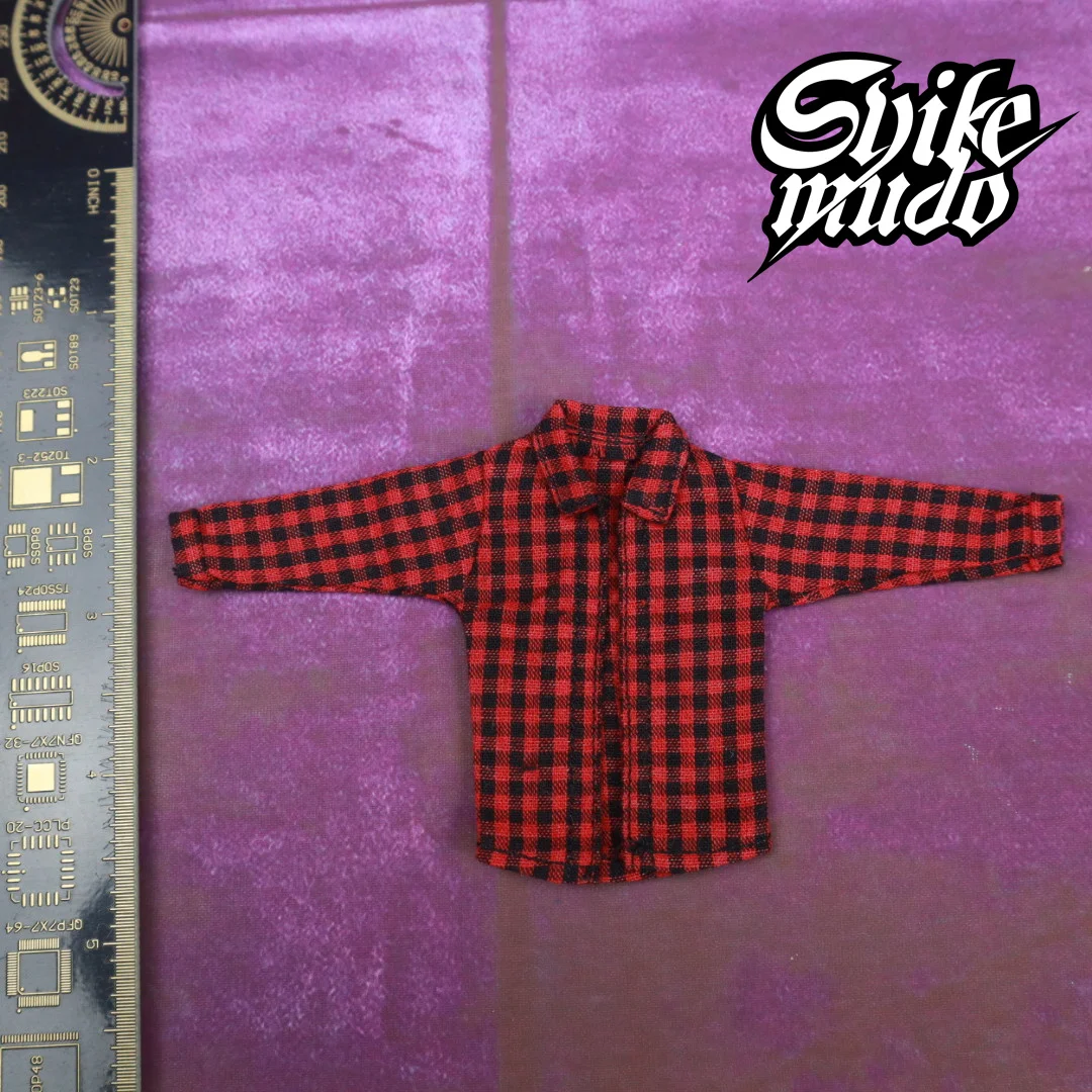 1/12 Scale Male Plaid Shirt Casual Clothing Model Accessories Fit 6'' Soldier Action Figure Body Dolls