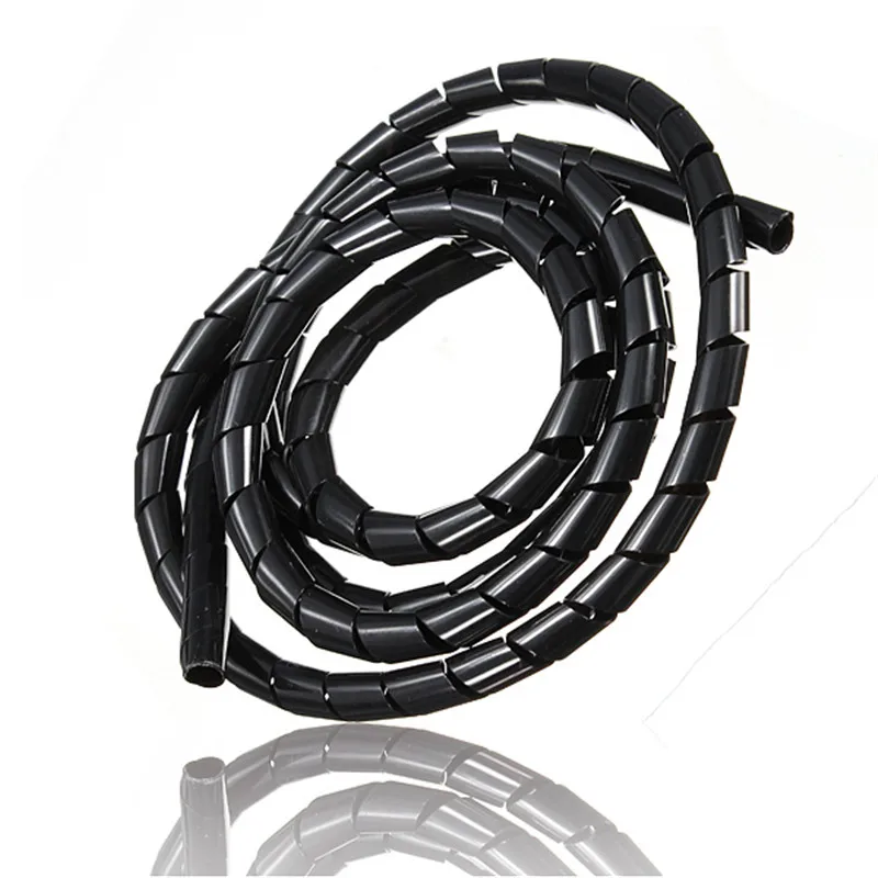 

1M/2M Spiral Wrap Sleeving Band Tube Flame Retardant Cable Protective Line Wire Management Wrap with Clip Winding Wire Sleeves