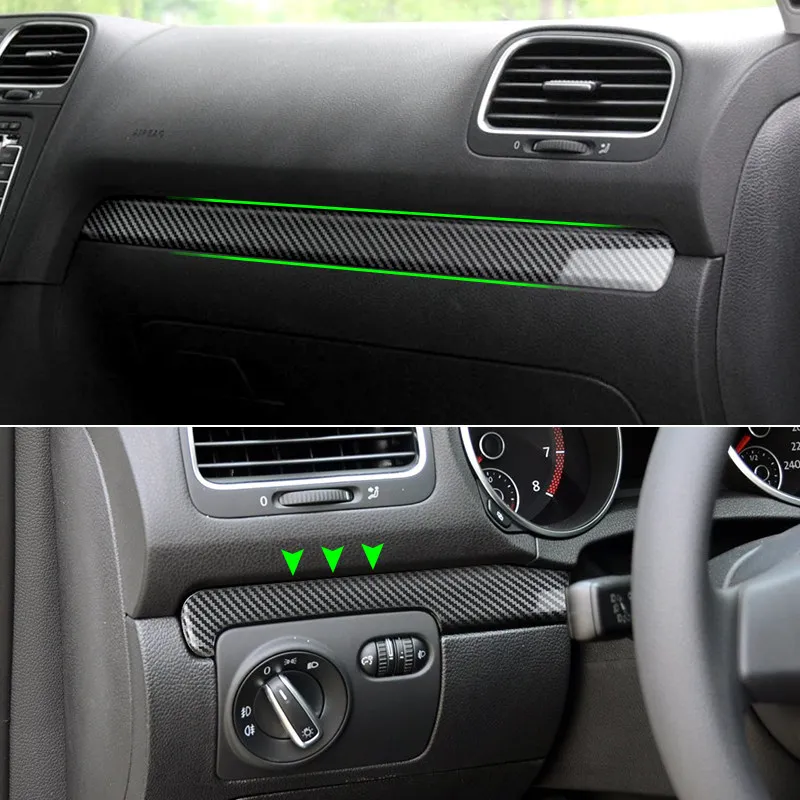 Текстура из углеродного волокна ABS для VW Golf 6 MK6 GTI 2008-2013 Стайлинг автомобиля центр