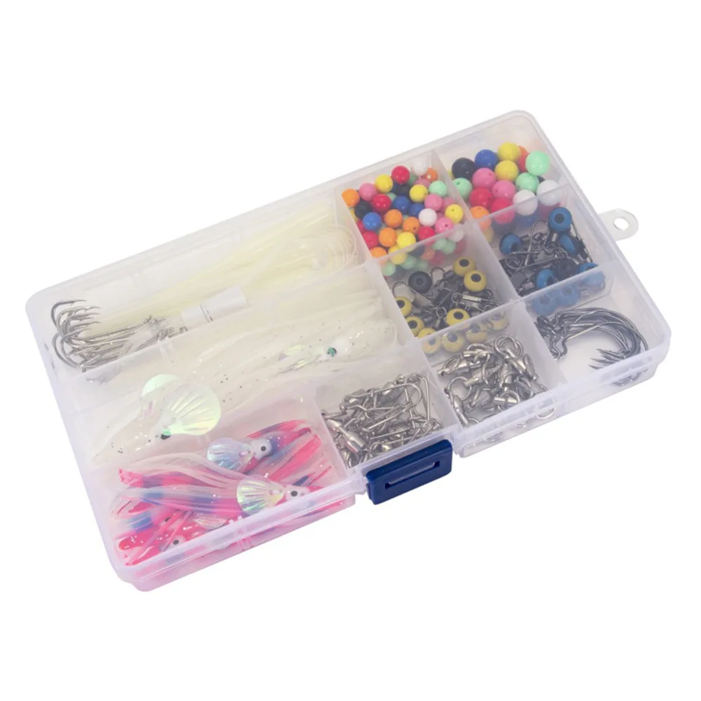 

Fishing Hooks Fishing Bait 226pcs/set Fishing Tool Luminous Octopus Sea Fishing Accessories Soft Bait Swivel Tackle Kit