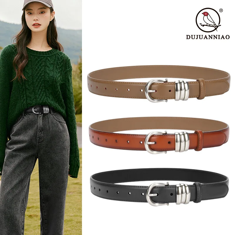 Ms cowboy belts with skirt decorated silver needle leather belt buckle trousers fashion and personality