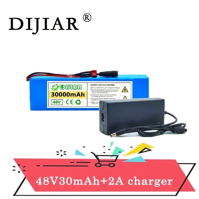 

Dijiar 48Vbattery pack+2A charger 13S 18650 battery pack charger 54.6v 2a constant current constant pressure is full of self-sto