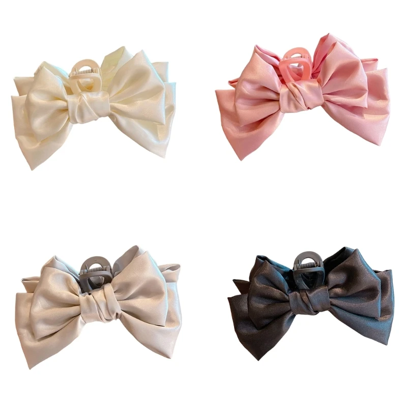 

Satin Hair Claw Clips Non-Slip Large Hair Jaw Clamps Cute Hair Catch with Barrettes Strong Hold Hairpin for Girls