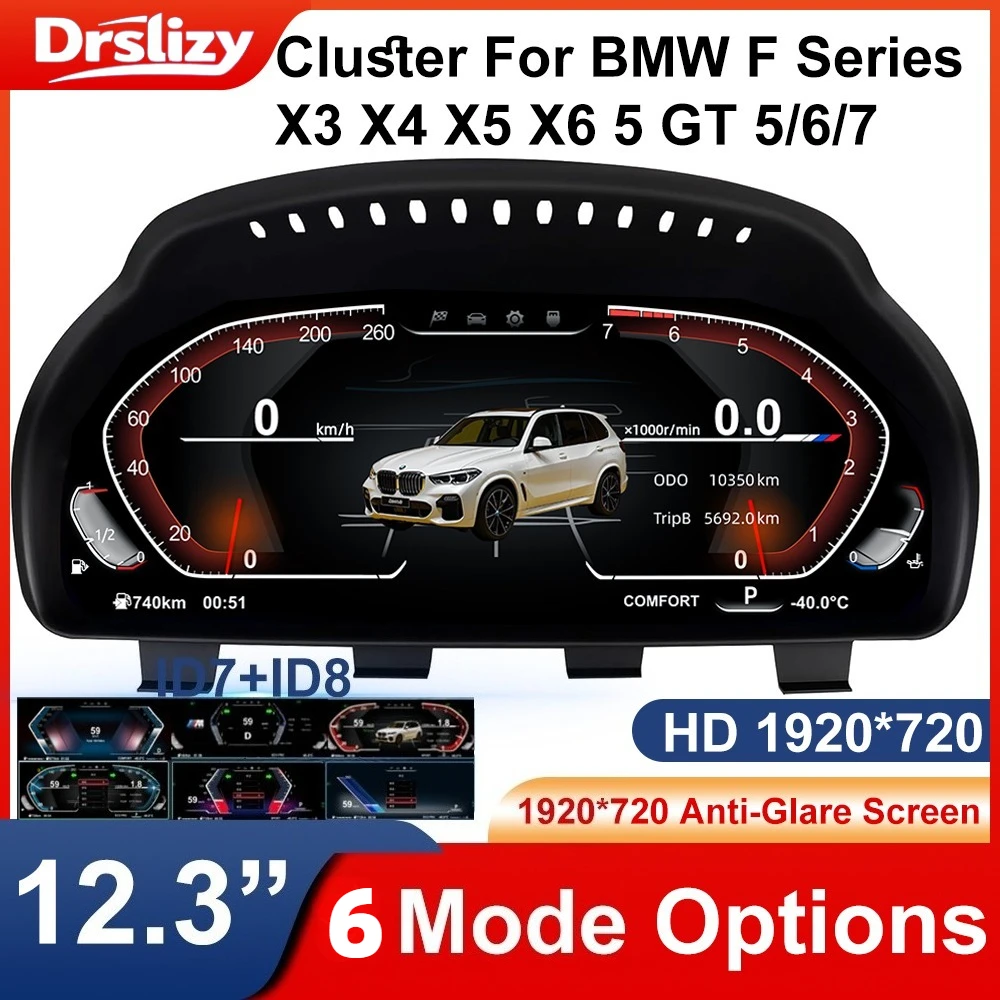 

Новая приборная панель UI кластера для BMW X3 X4 X5 X6 5 F10 F15 F16 F25 F02 F07, спидометр серии, приборная панель, цифровой инструмент