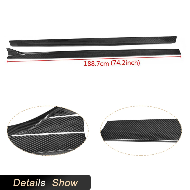 Автомобильные боковые юбки из углеродного волокна комплект кузова для Audi A3 Sline S3